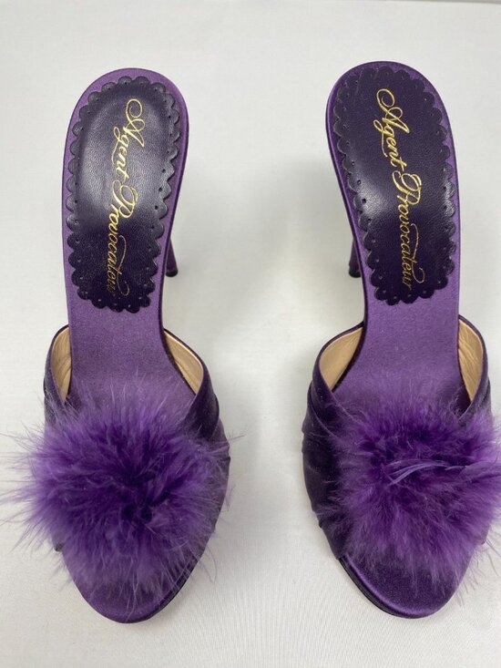 Agent Provocateur Elice Plum Mules 37 - Picture 2 of 8